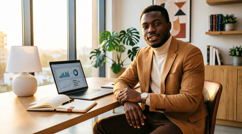 Jeune entrepreneur africain