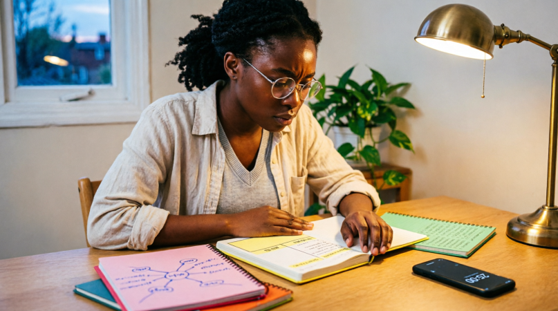 Étudiant en réflexion